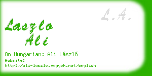 laszlo ali business card