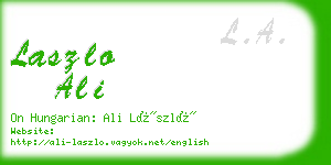 laszlo ali business card